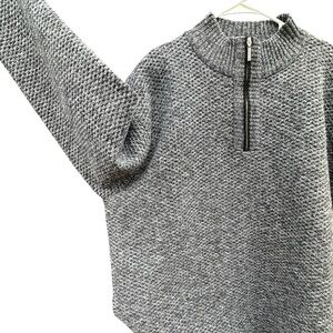 Stacy Adams & Co. Men's Gray knit Sweater with fleece plaid lining Size 5X